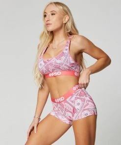 PSD Underwear Pink Dollars Sports Bra
