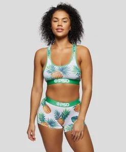 PSD Underwear Pineapple Palms Sports Bra