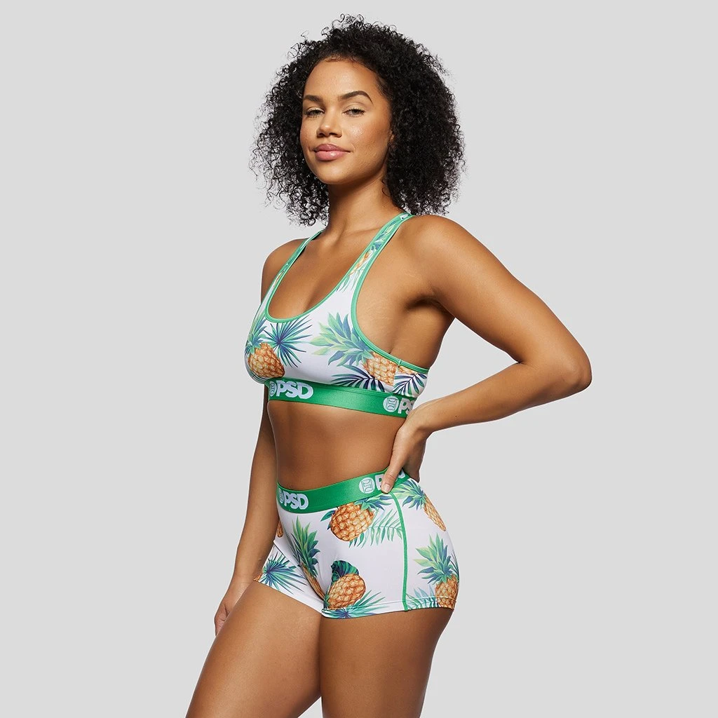 PSD Underwear Pineapple Palms Sports Bra 1 PSD Underwear Pineapple Palms Sports Bra