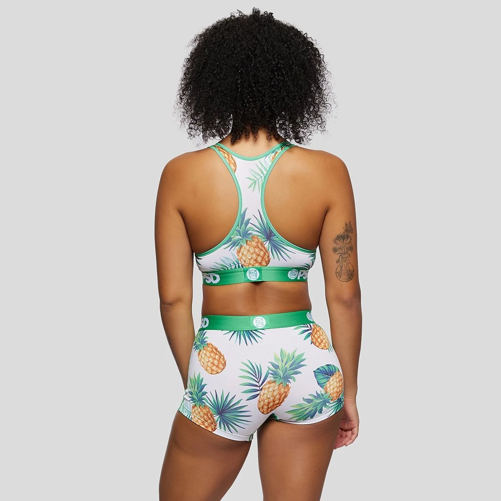 PSD Underwear Pineapple Palms Sports Bra 3 PSD Underwear Pineapple Palms Sports Bra