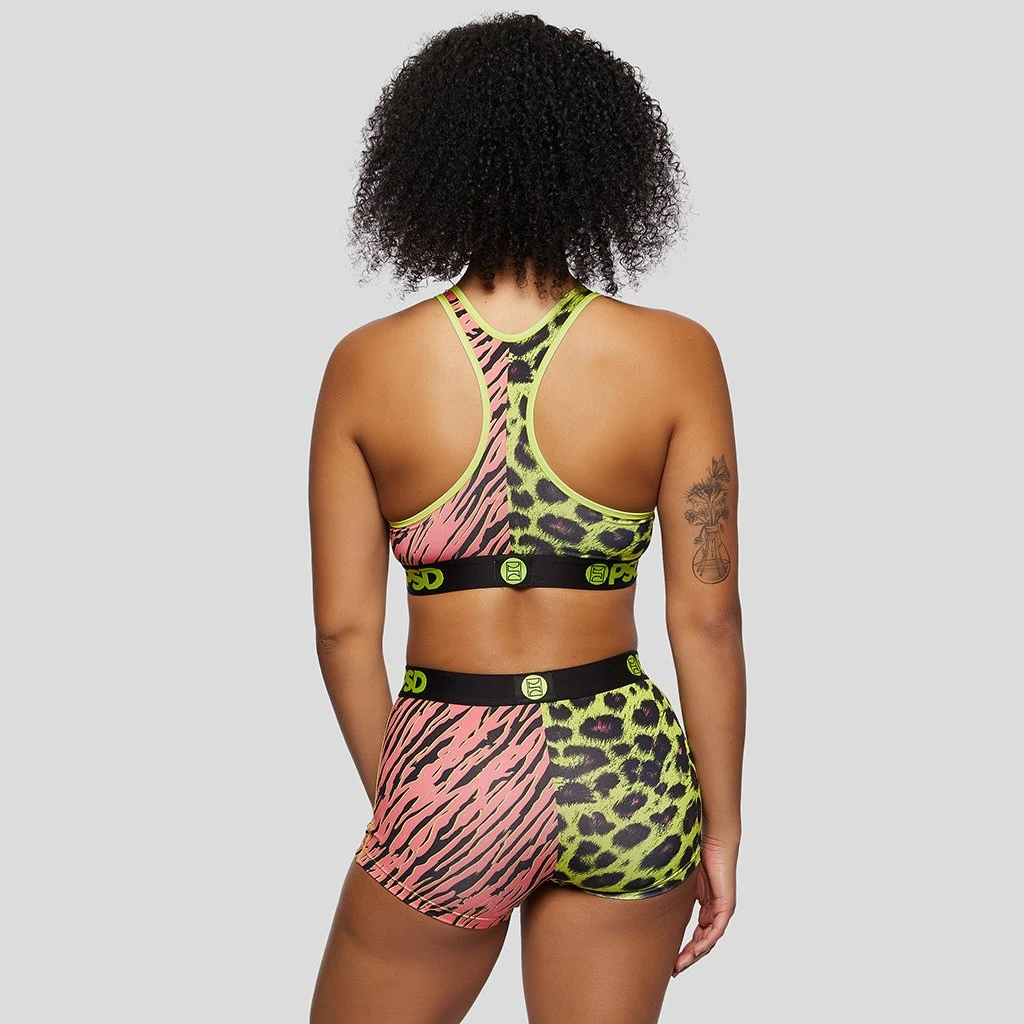 PSD Underwear Warface Neon Cats Red Sports Bra 3 PSD Underwear Warface Neon Cats Red Sports Bra