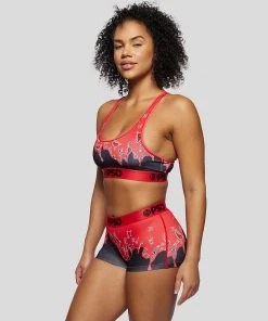 PSD Underwear Bandana Melt Red Sports Bra