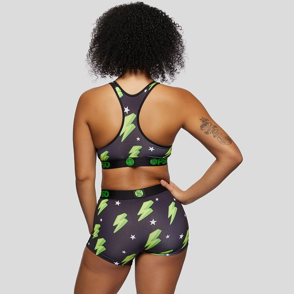 PSD Underwear Lightning Pop Lime Sports Bra PSD Underwear Lightning Pop Lime Sports Bra