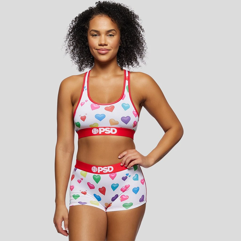 PSD Underwear Heart Emojis Sports Bra 3 PSD Underwear Heart Emojis Sports Bra