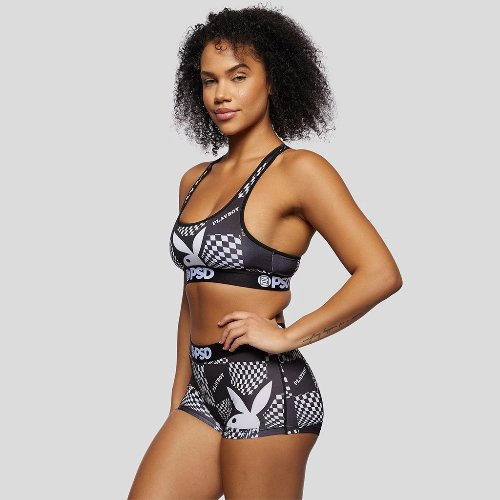 PSD Underwear Playboy - Warp Check Sports Bra PSD Underwear Playboy - Warp Check Sports Bra