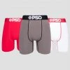 PSD Underwear Red/White/Grey Cotton 3-Pack