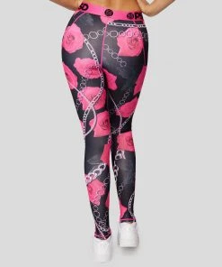 PSD Underwear Neon Pink Rose Legging LEGGINGS 2 PSD Underwear Neon Pink Rose Legging LEGGINGS