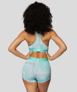 PSD Underwear Rich Bandana Teal Boy Short