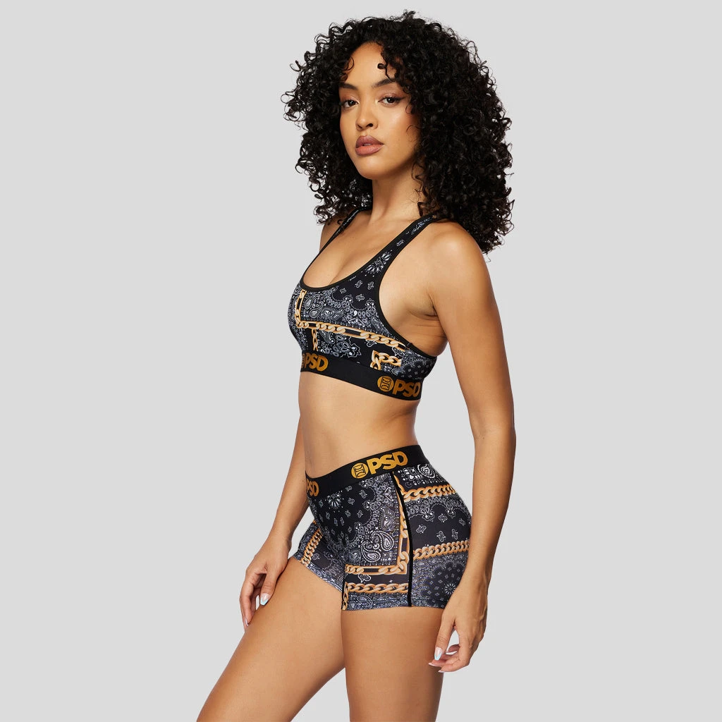 PSD Underwear Rich Bandana Black Boy Short 2 PSD Underwear Rich Bandana Black Boy Short