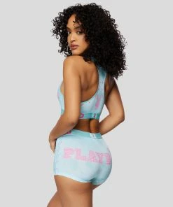 PSD Underwear Playboy - Bunny Y2K Teal Sports Bra