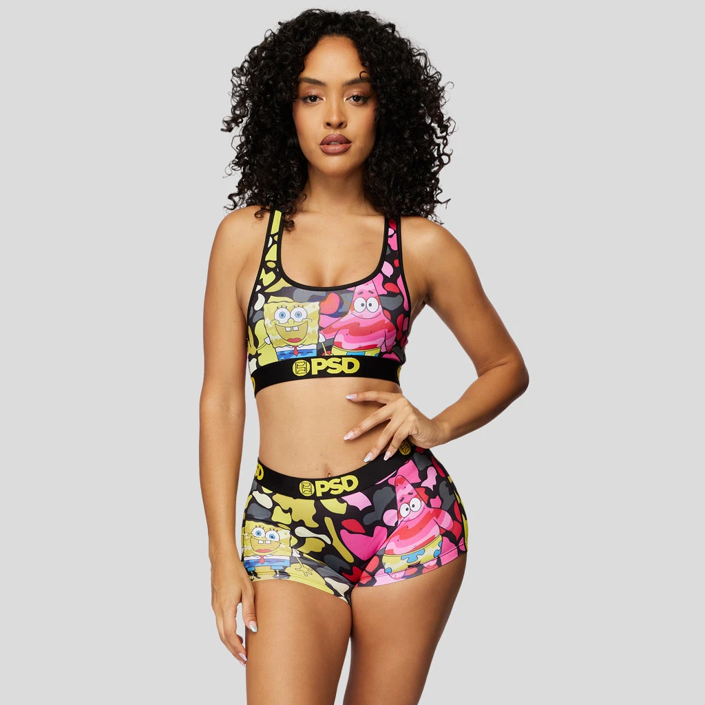 PSD Underwear Spongebob - Absorbent Camo Sports Bra 1 PSD Underwear Spongebob - Absorbent Camo Sports Bra