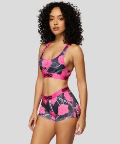 PSD Underwear Neon Pink Rose Sports Bra