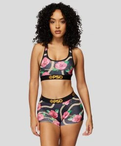 PSD Underwear Chained Garden Pink Sports Bra