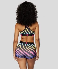 PSD Underwear Rainbow Zebra Sports Bra