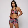 PSD Underwear Pin Stripe Roses Sports Bra
