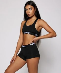 PSD Underwear Solids Sports Bra - Black