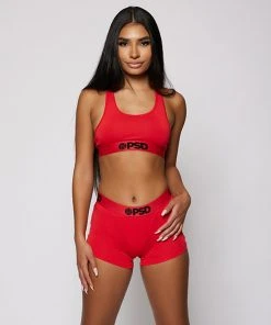 PSD Underwear Solids Sports Bra - Red