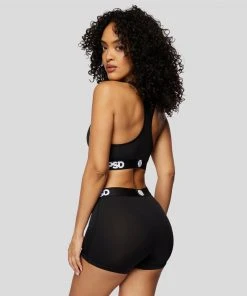 PSD Underwear Solids Boy Short Long - Black