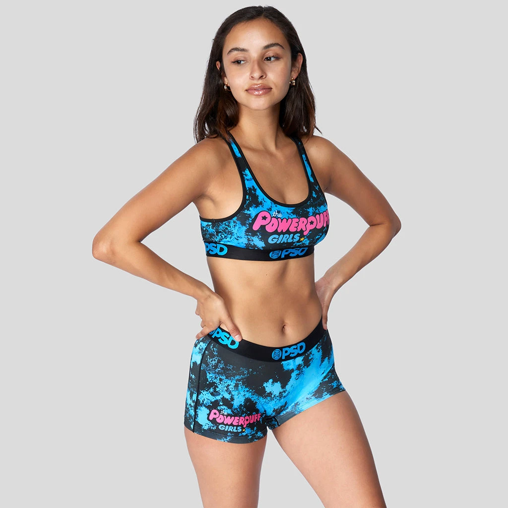 PSD Underwear The Powerpuff Girls - Acid Blue Sports Bra 2 PSD Underwear The Powerpuff Girls - Acid Blue Sports Bra