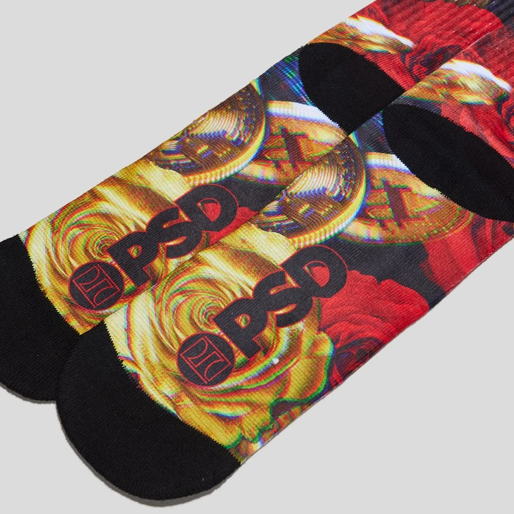 PSD Underwear Bitcoin Roses Socks PSD Underwear Bitcoin Roses Socks