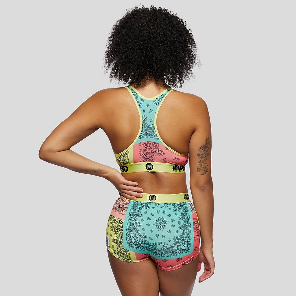 PSD Underwear Brights Patchwork Sports Bra 2 PSD Underwear Brights Patchwork Sports Bra