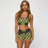 PSD Underwear Neon Drip Check Sports Bra