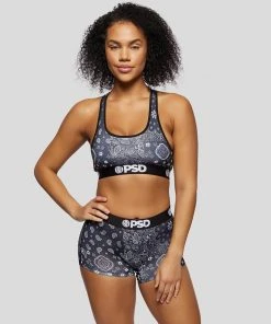 PSD Underwear Hype Black Bandana Sports Bra