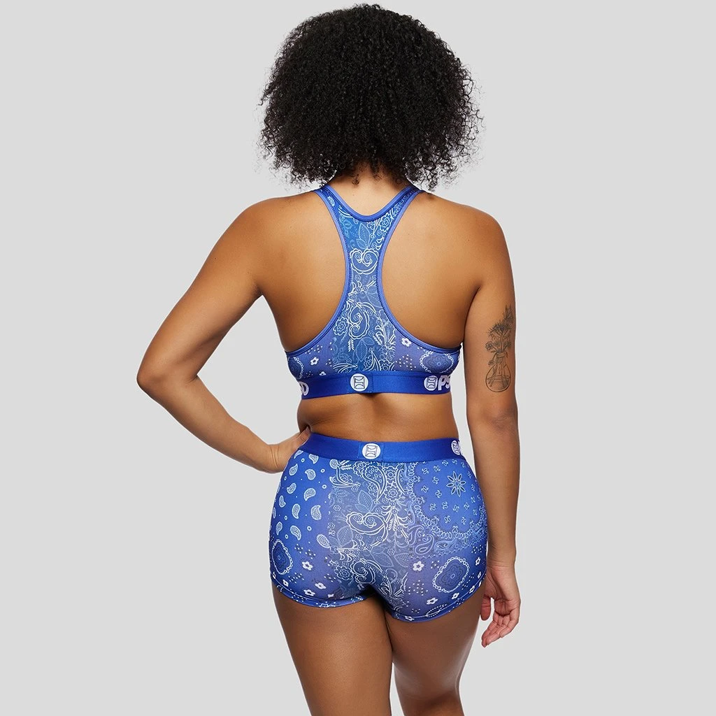 PSD Underwear Hype Blue Bandana Sports Bra 3 PSD Underwear Hype Blue Bandana Sports Bra