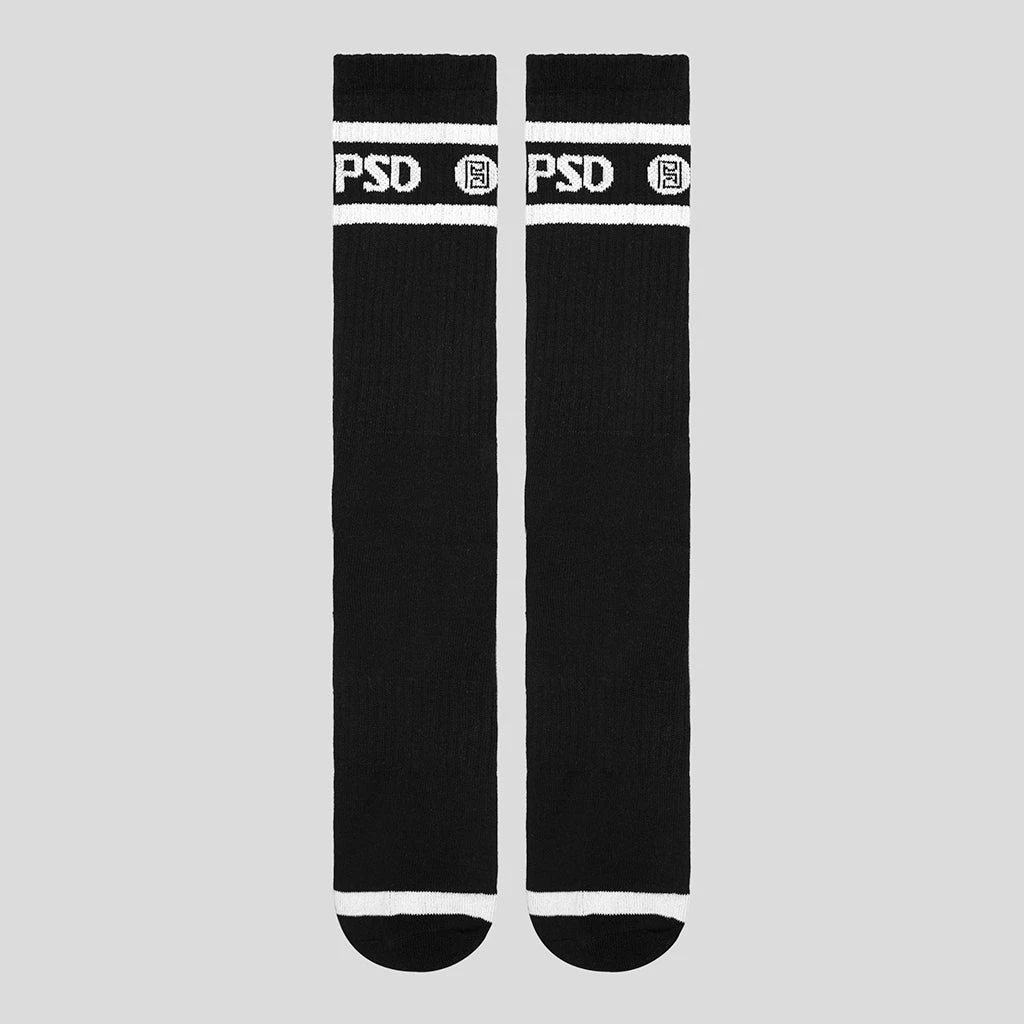 PSD Underwear Crew Socks 3-Pack Black PSD Underwear Crew Socks 3-Pack Black