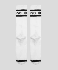PSD Underwear Crew Socks 3-Pack White 2 PSD Underwear Crew Socks 3-Pack White